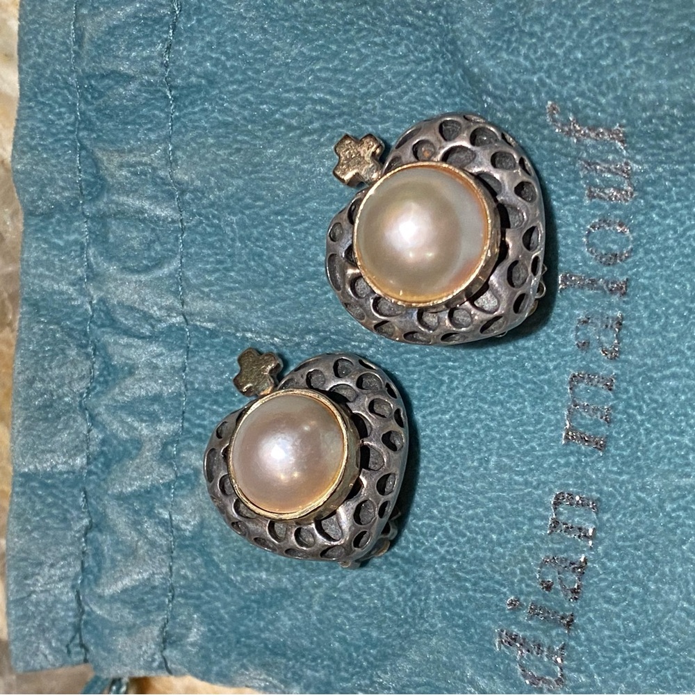 Dian Malouf pearl earrings